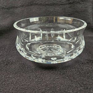 Crystal Footed Candy Dish Nut Treat Bowl Pedestal Base Clear Starburst Wedges